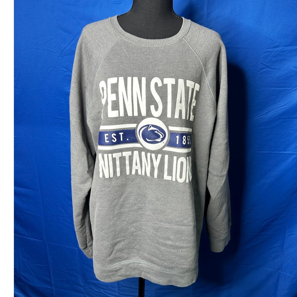 Penn State Nittany Lions Gray Crewneck Sweatshirt 2XL PSU Loungewear Collegiate